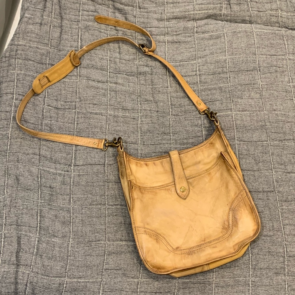 Campus crossbody Beige bag leather handbag banana
